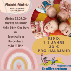 Start des neuen KIDIX Eltern-Kind-Kurses (1-3 Jahre)